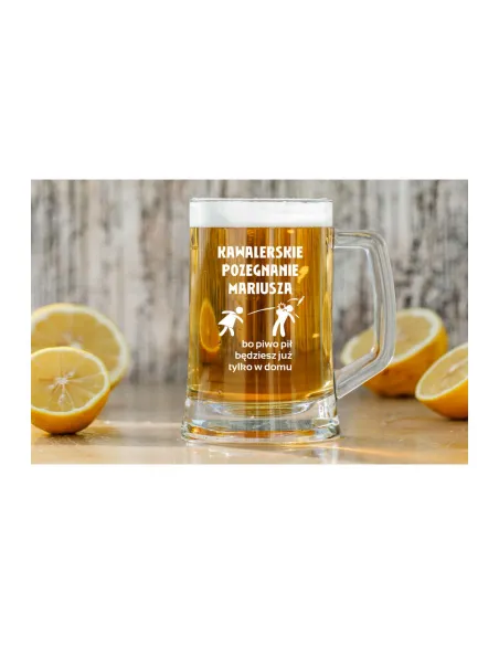 Kufel do Piwa z grawerem dedykacją kawalerskie