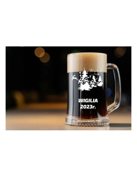 PREZENT na święta choinkę KUFEL do Piwa z GRAWEREM