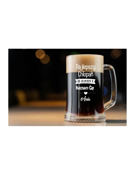 KUFEL szklanka DO PIWA Z GRAWEREM na urodziny
