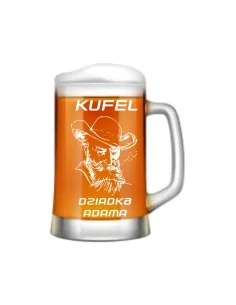 duży KUFEL do Piwa PREZENT dla dziadka urodziny
