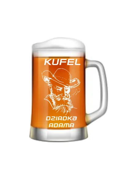 duży KUFEL do Piwa PREZENT dla dziadka urodziny