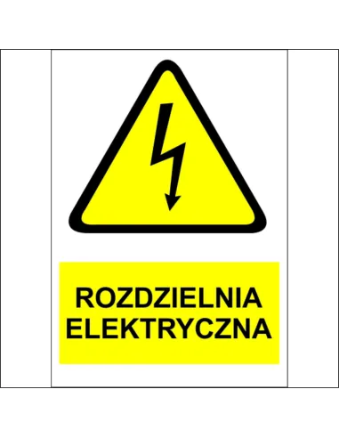 Naklejki na maszyny OZNACZENIE BHP ROZDZIELNIA ELEKTRYCZNA