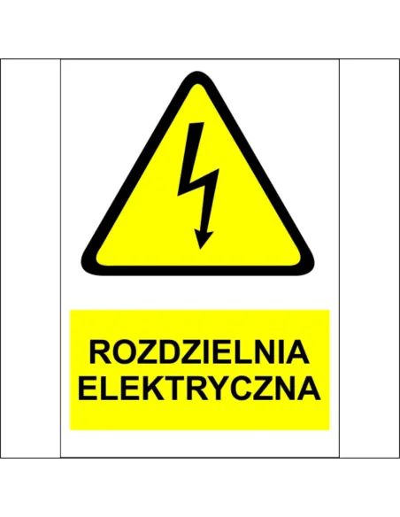 Naklejki na maszyny OZNACZENIE BHP ROZDZIELNIA ELEKTRYCZNA