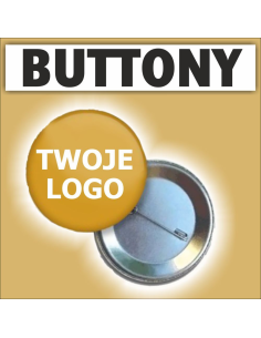 Buttony przypinki kotyliony 58mm - 1 sztuka