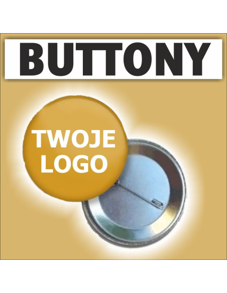 Buttony przypinki kotyliony 58mm - 1 sztuka