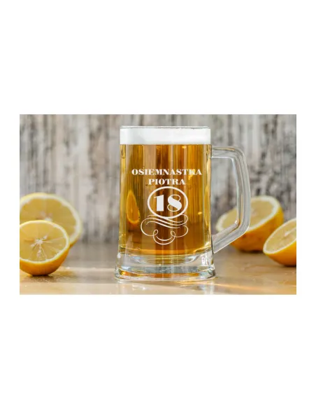 Kufel do Piwa GRAWER prezent 18 urodziny imieniny