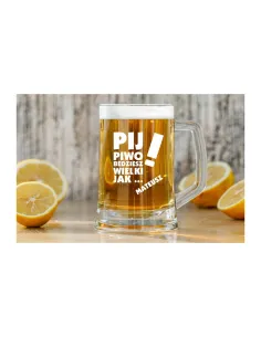 Kufel do Piwa Z WŁASNYM GRAWEREM PREZENT Kufle HIT