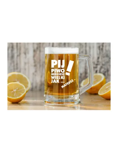 Kufel do Piwa Z WŁASNYM GRAWEREM PREZENT Kufle HIT