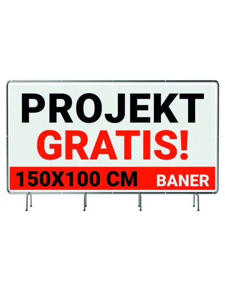 BANER REKLAMOWY plandeka 1x1,5 m 510g powlekany + LAKIER UV PROJEKT GRATIS