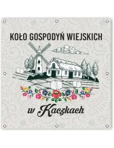 Baner Szyld z oczkami Logo Koło Gospodyń Wiejskich KGW Projekt 80x80 cm