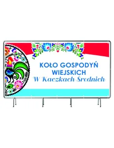 Baner Szyld z oczkami Logo Koło Gospodyń Wiejskich KGW Projekt 120x70 cm