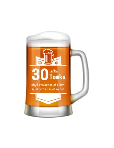 PREZENT na urodziny KUFEL do piwa 18 30 40 50 60