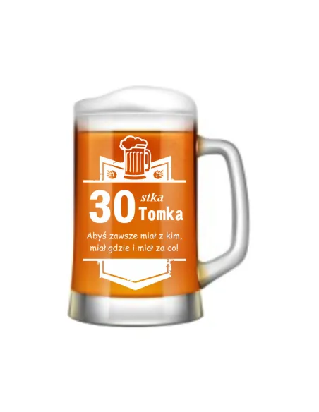 PREZENT na urodziny KUFEL do piwa 18 30 40 50 60