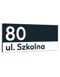 Tabliczka ADRESOWA METALOWY NUMER DOMU DUŻA ALUMINIOWA 40x20 numer posesji
