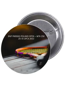 Przypinki buttony SPORT - BNP PARIBAS POLAND OPEN-WTA 250 znaczki badziki z grafiką