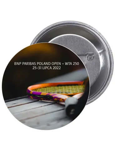 Przypinki buttony SPORT - BNP PARIBAS POLAND OPEN-WTA 250 znaczki badziki z grafiką