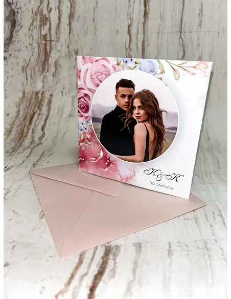 Zaproszenie na ślub ślubne Z TWOIM ZDJĘCIEM