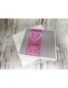 Zaproszenie na ślub ślubne weselne składane PROJEKT GRATIS