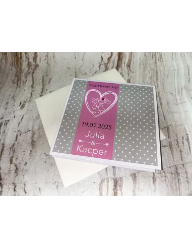 Zaproszenie na ślub ślubne weselne składane PROJEKT GRATIS