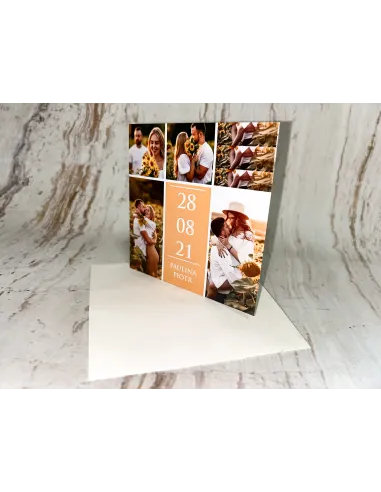 Zaproszenie na ślub ślubne weselne składane Z WASZYM ZDJĘCIEM PROJEKT GRATIS