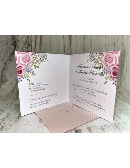 Zaproszenie na ślub ślubne Z TWOIM ZDJĘCIEM