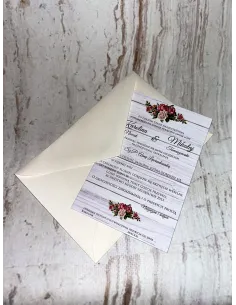 ZAPROSZENIA NA ŚLUB, Zaproszenie Ślubne, jednostronne boho + PROJEKT GRATIS