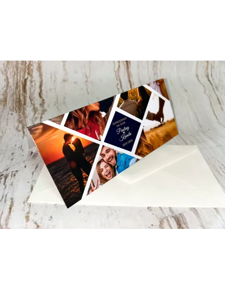 ZAPROSZENIA NA ŚLUB, Zaproszenie Ślubne weselne + WASZE ZDJĘCIA