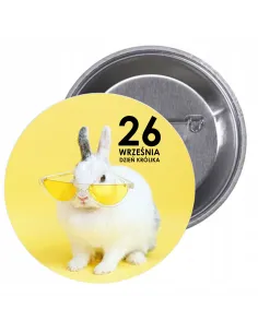 Przypinki buttony DZIEŃ KRÓLIKA  znaczki badziki z grafiką