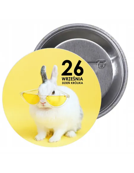 Przypinki buttony DZIEŃ KRÓLIKA  znaczki badziki z grafiką