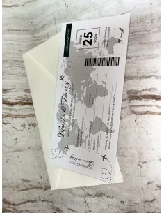 ORYGINALNE Zaproszenie Bilet na Ślub + PROJEKT GRATIS