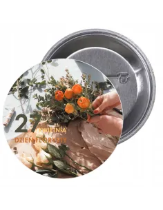 Przypinki buttony DZIEŃ FLORYSTY  znaczki badziki z grafiką