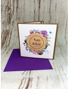 Zaproszenie na Ślub + Potwierdzenie Przybycia motyw kwiatowy PROJEKT GRATIS