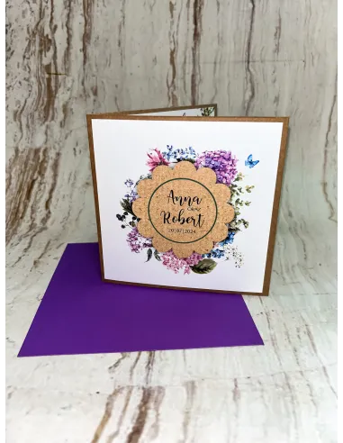 Zaproszenie na Ślub + Potwierdzenie Przybycia motyw kwiatowy PROJEKT GRATIS