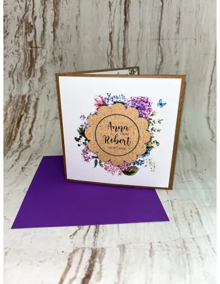 Zaproszenie na Ślub + Potwierdzenie Przybycia motyw kwiatowy PROJEKT GRATIS