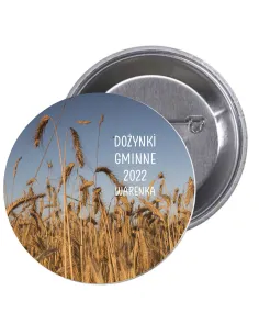 Przypinki buttony DOŻYNKI GMINNE  znaczki badziki z grafiką