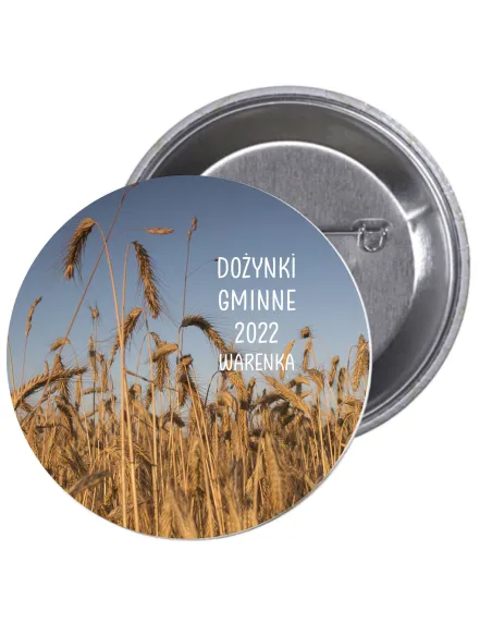 Przypinki buttony DOŻYNKI GMINNE  znaczki badziki z grafiką