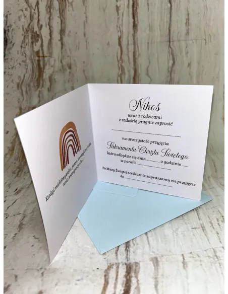 Zaproszenie na chrzest chłopca Z PERSONALIZACJĄ