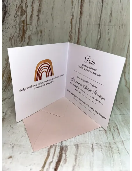 Zaproszenie na chrzest dziewczynki Z PERSONALIZACJĄ