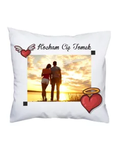 Poduszka z nadrukiem foto Kocham Cię imię