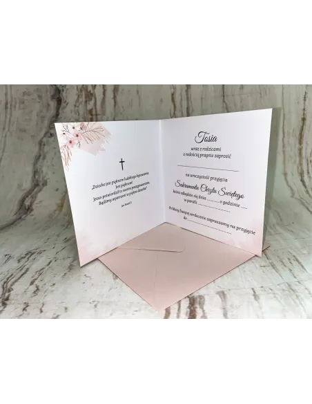 Zaproszenie na chrzest chrzciny ZE ZDJĘCIEM + POJEKT GRATIS