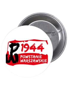 Przypinki buttony POWSTANIE WARSZAWSKIE 1944 znaczki badziki z grafiką