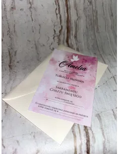 Zaproszenie na chrzest święty chrzciny dziewczynki + POJEKT GRATIS