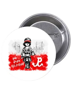 Przypinki buttony BÓG HONOR OJCZYZNA 1944  znaczki badziki z grafiką