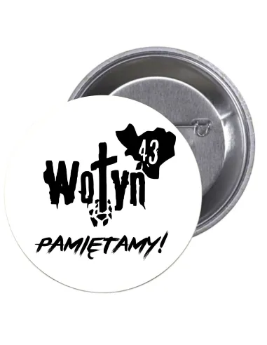 Przypinki buttony WOŁYŃ PAMIĘTAMY! znaczki badziki z grafiką