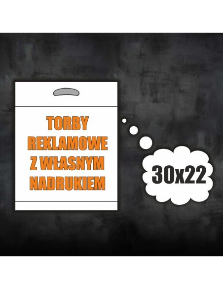 Reklamówki z nadrukiem 30x22 cm - 500 sztuk