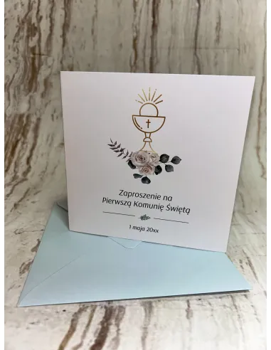Zaproszenie na pierwszą komunię świętą zaproszenia komunijne PERSONALIZOWANE