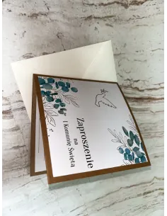 Zaproszenie na pierwszą komunię świętą zaproszenia komunijne PERSONALIZOWANE + PROJEKT GRATIS