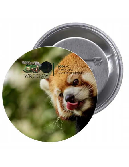 Przypinki buttony ZOO ZOOBACZ POKOCHAJ POMÓŻ OCHRONIĆ  znaczki badziki z grafiką
