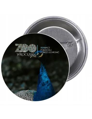 Przypinki buttony ZOO ZOOBACZ POKOCHAJ POMÓŻ OCHRONIĆ  znaczki badziki z grafiką