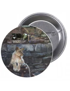 Przypinki buttony ZOO ZOOBACZ POKOCHAJ POMÓŻ OCHRONIĆ  znaczki badziki z grafiką